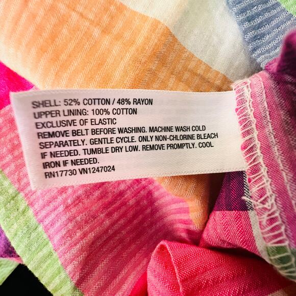 Kate Spade for Target Dress Preppy Heritage Madras Plaid Midi Belted XXL - Picture 10 of 12